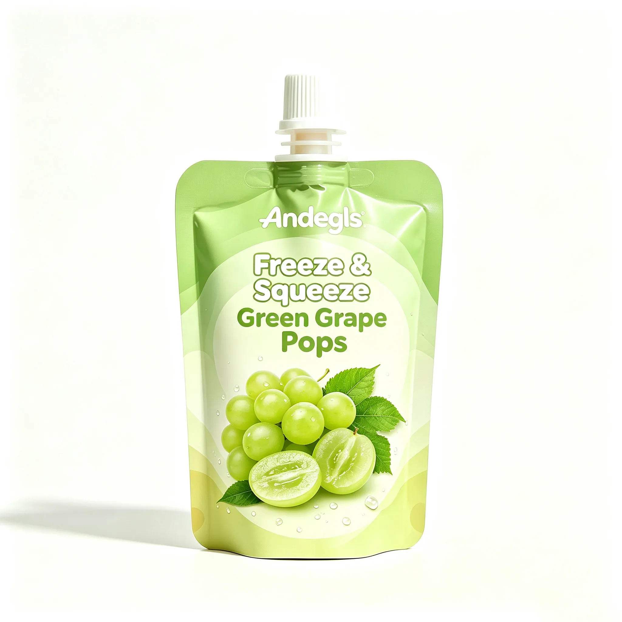 Andegls Freeze & Squeeze Green Grape Pops